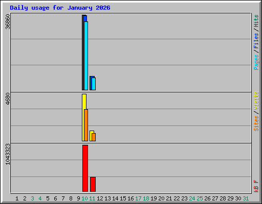 Daily usage for January 2026