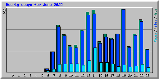 Hourly usage for June 2025