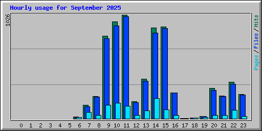 Hourly usage for September 2025