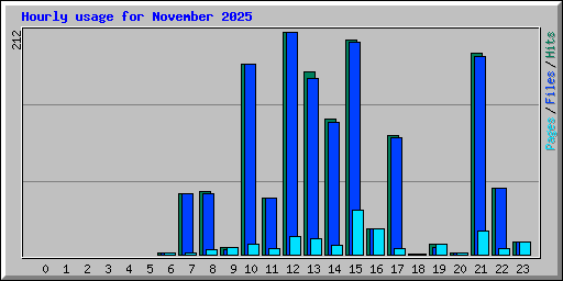 Hourly usage for November 2025