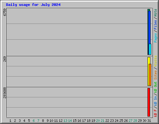 Daily usage for July 2024