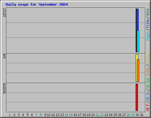 Daily usage for September 2024