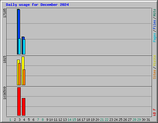 Daily usage for December 2024