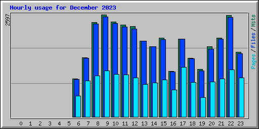 Hourly usage for December 2023