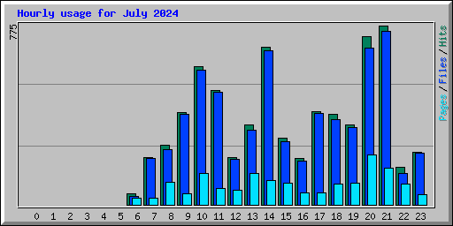 Hourly usage for July 2024