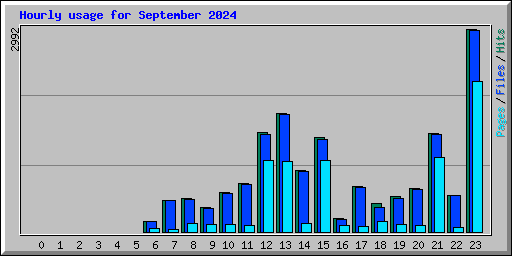 Hourly usage for September 2024