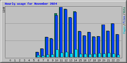 Hourly usage for November 2024